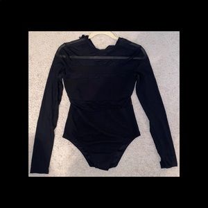 Black mesh long sleeve